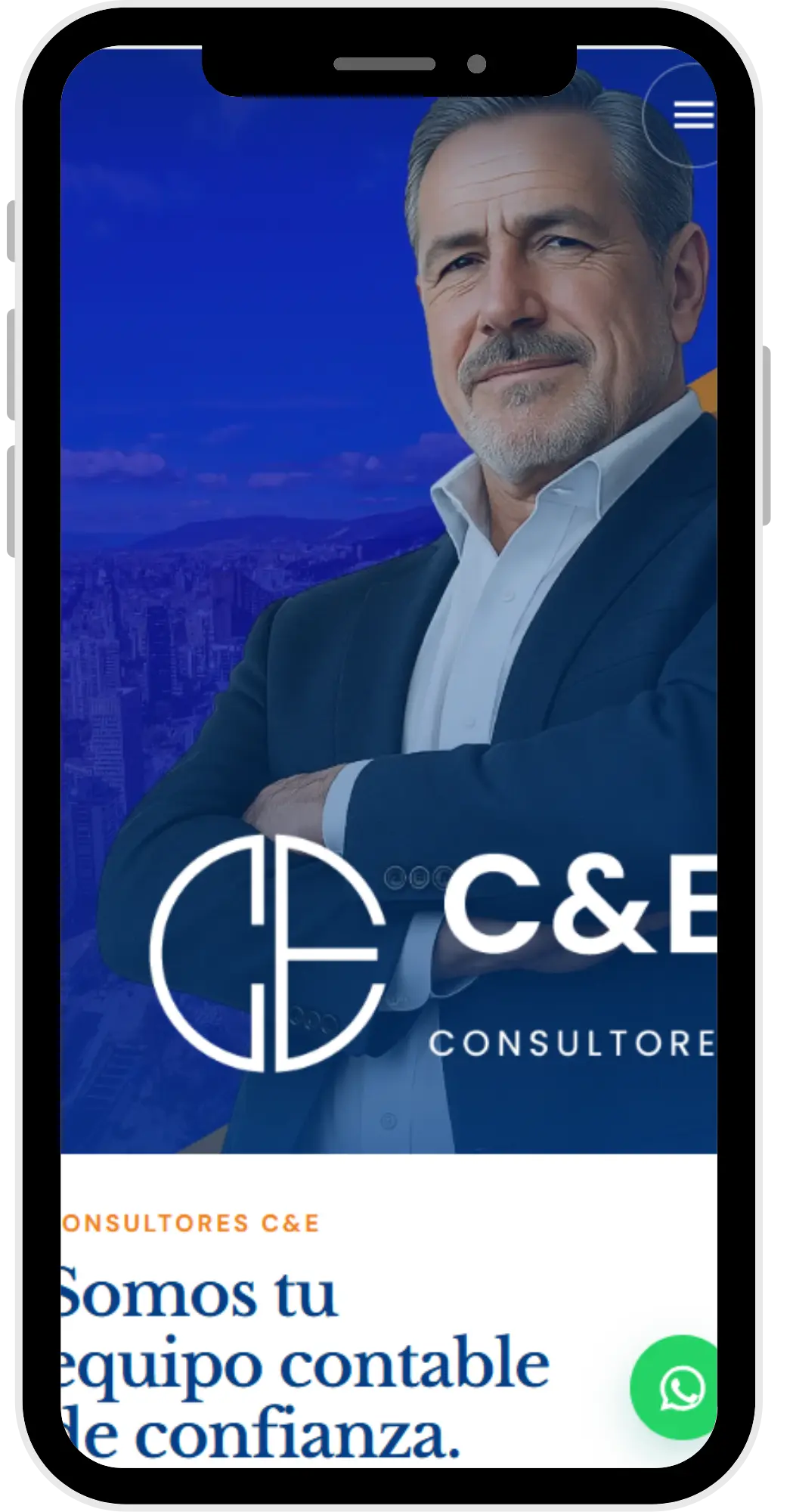 Vista móvil de C&E Consultores