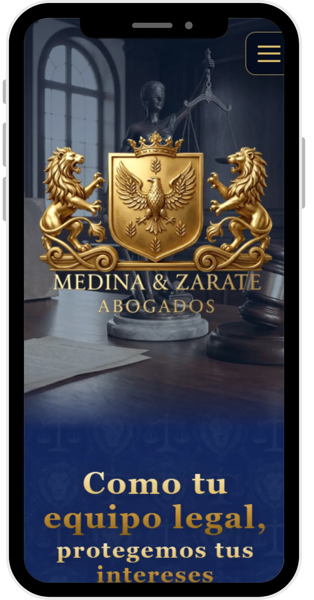 Segunda vista móvil de Medina Zárate Abogados