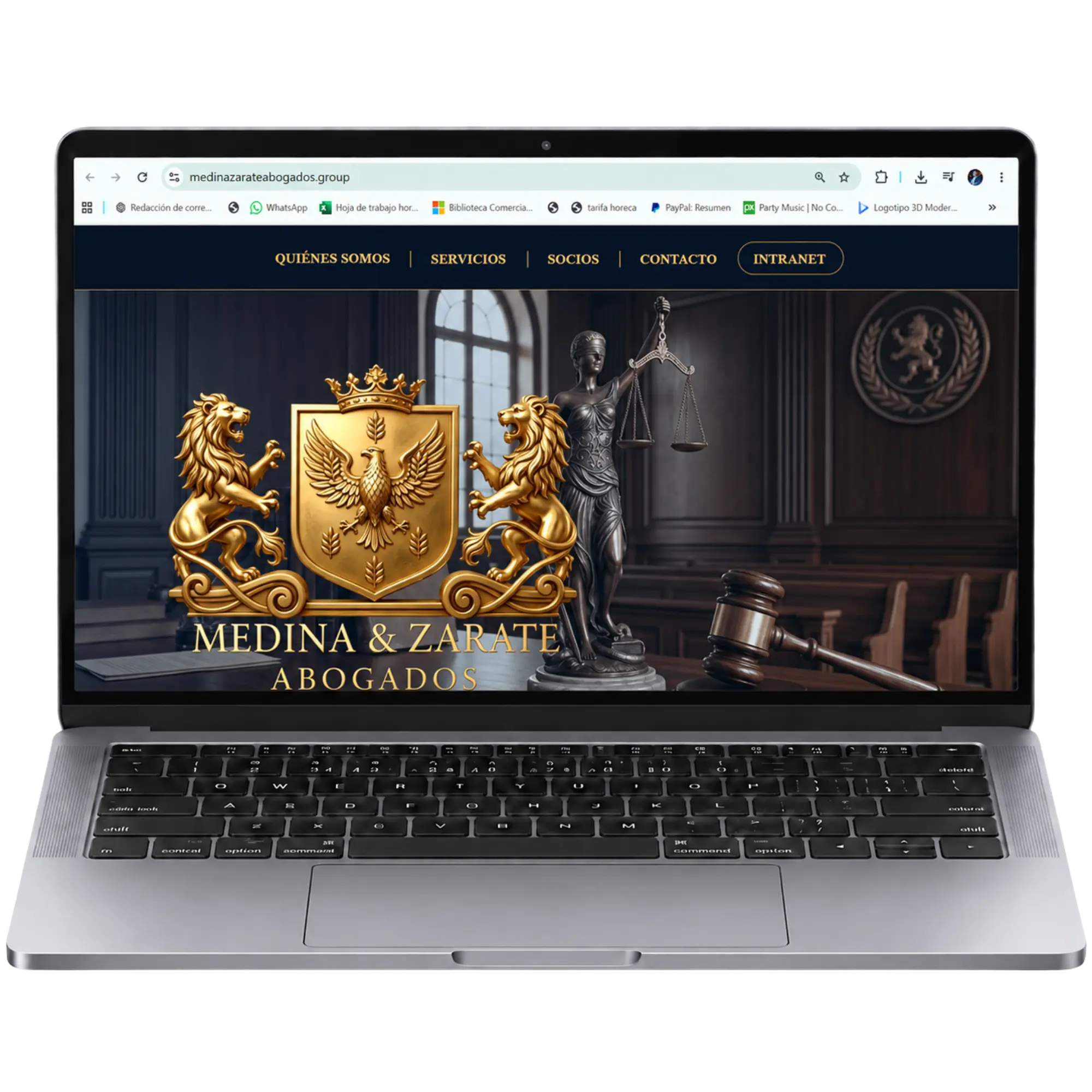 Vista de escritorio de Medina Zárate Abogados