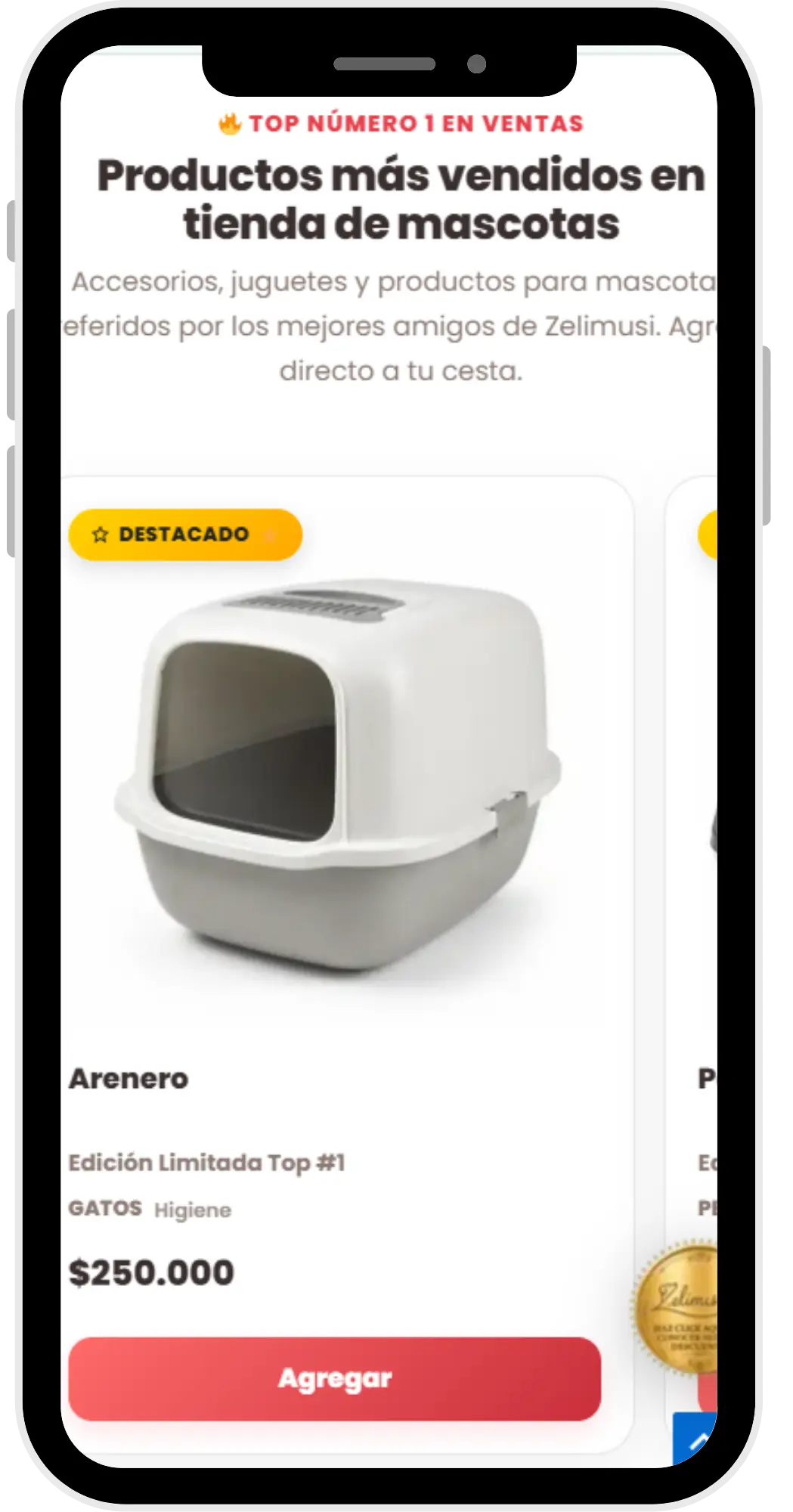 Segunda vista móvil de Zelimusi
