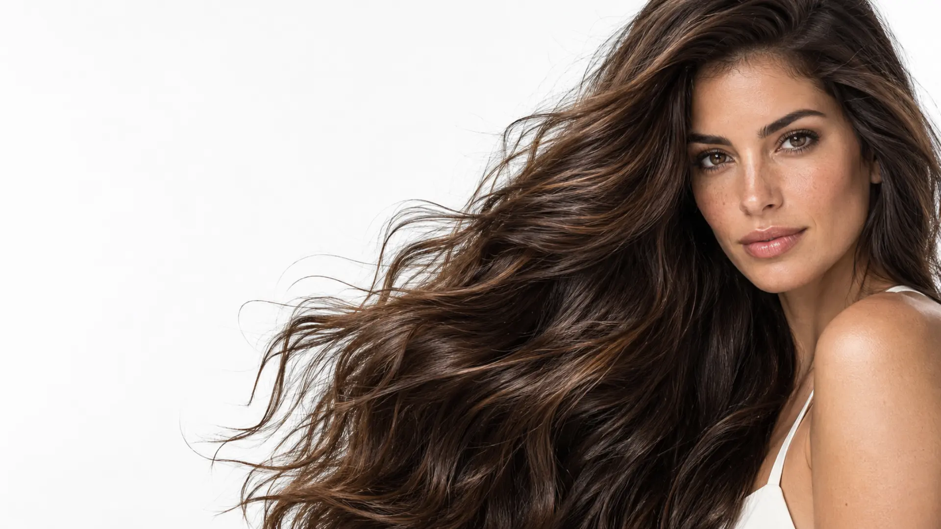 Modelo AMELIE con cabello castaño